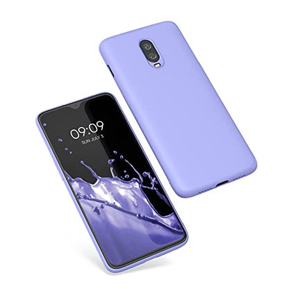 kwmobile Case Compatible with OnePlus 6T Case - Slim Protective TPU Silicone Phone Cover - Light Lavender - color: light lavender