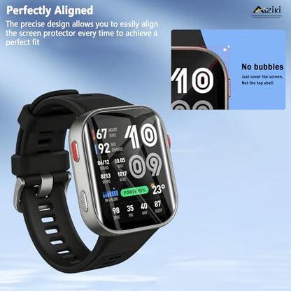 6 Pack Compatible for Amazfit Bip Max Screen Protector, Flexible TPU Film [Not Glass], Full Coverag, HD Clear Easy Install, Bubble Free for Amazfit Bip Max Screen Protector - size: RM6-Amazfit Bip Max-US