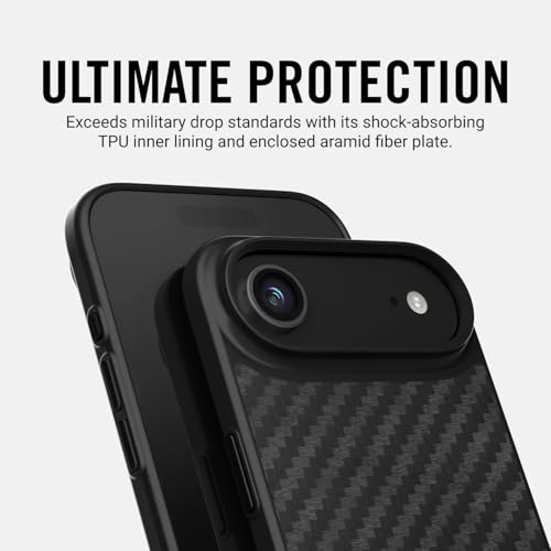 Ridge Case Compatible with iPhone 17 AIR - Compatible with MAGSAFE & Wireless Charging, Aluminum Control Buttons, Dual-Layer Construction, TPU Bumper with Drop Protection (Carbon) - color: Carbon, size: iPhone Air