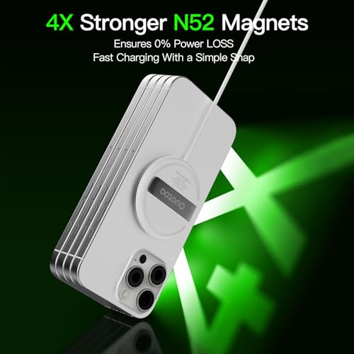 New for 15W MagSafe Charger: Magnetic Wireless Charging Pad for iPhone 17 16 15 14 13 12 Series AirPods 4-2 Pro, Strong Magnet, with PD20W Charging Block, Ultra-Thin Portable(2Pack 5FT) - color: Warm white