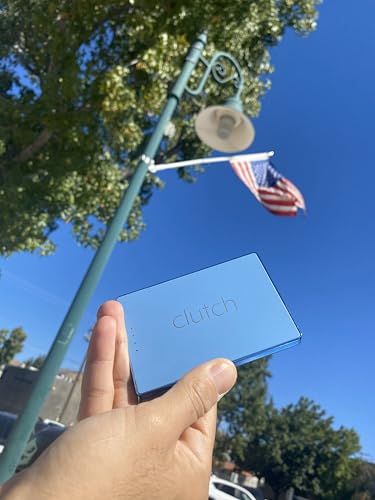 Clutch - Pro USB-C Portable Charger - Compatible with iPhone 15, 16, 17 & Android Devices - Power Bank Magnetic Battery - TSA Travel Approved - USB Rechargeable - Built-in Cable - 5000 mAh - 3.7oz - color: Baby Blue