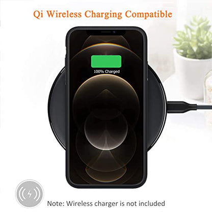 Battery Case for iPhone 12 Pro Max,12000mAh Rechargeable Portable Charging Case with Wireless Charging Compatible for iPhone 12 Pro Max (6.7 inch) with Carplay Extend Battery Charger Pack Case (Black) - size: iPhone 12 Pro Max-Black