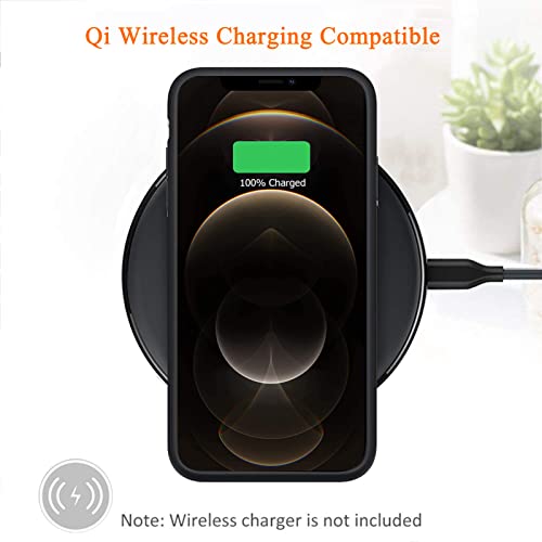 Battery Case for iPhone 12 Pro Max,12000mAh Rechargeable Portable Charging Case with Wireless Charging Compatible for iPhone 12 Pro Max (6.7 inch) with Carplay Extend Battery Charger Pack Case (Black) - size: iPhone 12 Pro Max-Black