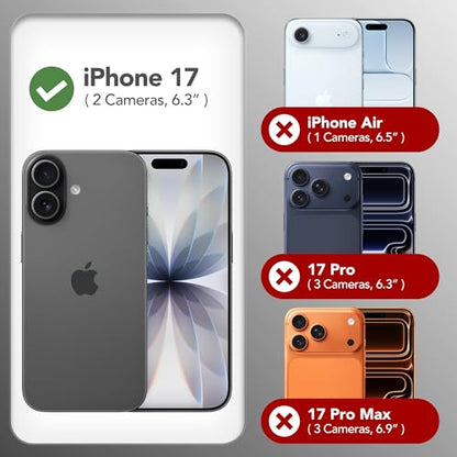 GONEZ Magnetic for iPhone 17 Case, Silicone Cover Black - color: Black, size: Iphone 17