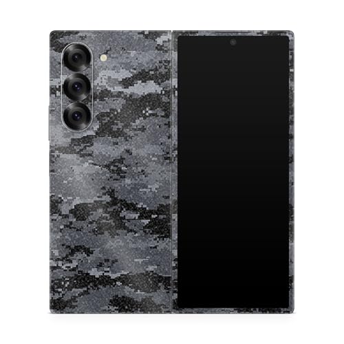 Glossy Glitter Phone Skin Compatible with Samsung Galaxy Z Fold 6 - Digital Camo - Premium 3M Vinyl Protective Wrap Decal Cover - Easy to Apply | Crafted in The USA by MightySkins - color: Digital Camo, style: Glossy Glitter Finish