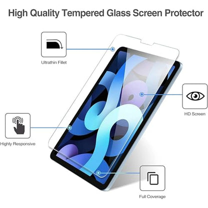 ENTRONIX Clear Screen Protector Compatible with iPad 10 Gen (2022) 10.9 Inches, Tempered Glass Scratch-Resistant Anti-Drop Protection & Case Friendly, Easy to Install, 3-Pack