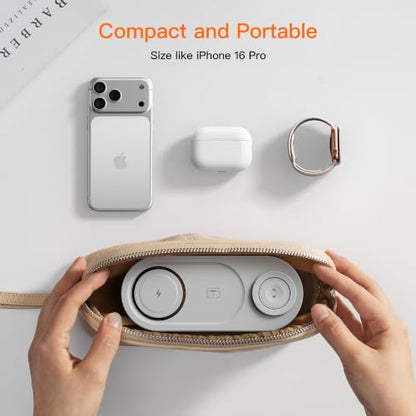 Foldable 3 in 1 Wireless Charging Station for Apple Magsafe Charger Stand