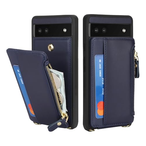 Cavor Compatible with Google Pixel 6a Case Wallet, Blue - color: Blue, size: Google Pixel 6a