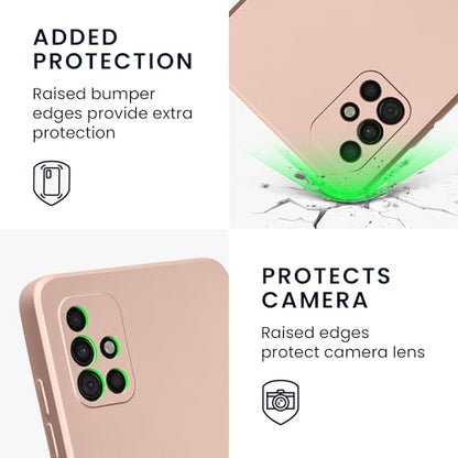 kwmobile Case Compatible with Samsung Galaxy A51 Case -Soft TPU Back Phone Cover - with Metallic Look - Metallic Rose Gold - color: metallic rose gold, size: Galaxy A51