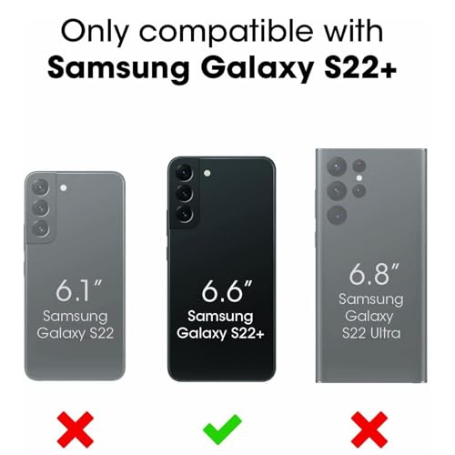 Battery Case for Galaxy S22 Plus, Upgraded 12000mAh Battery Pack Rechargeable Charger Case with Wireless Charging Compatible for Galaxy S22 Plus (6.6 inch) External Charging Case (Black) - size: Galaxy S22 Plus