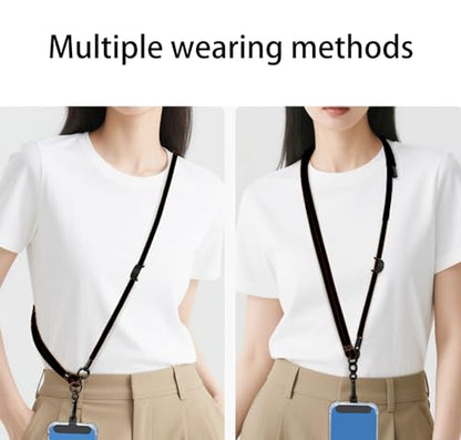 Adjustable Crossbody Phone Lanyard for Teachers & Commute, Padded Shoulder for Phone&Walkie Talkie