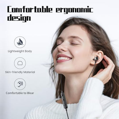 USB C Headphones Wired Earbuds for Samsung Galaxy S26 S25 S24 A57 iPhone 17 - color: Black