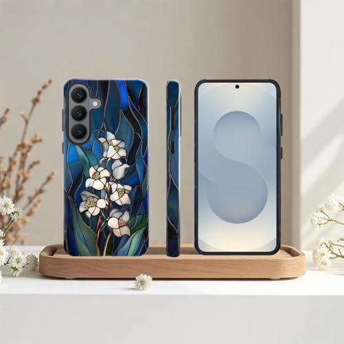 Case for Samsung Galaxy S26 Plus,Camera Protection Soft Glossy Phone Case - Lily Wild Flower Stained Glass - color: Lily Wild Flower Stained Glass, size: Samsung Galaxy S26 Plus