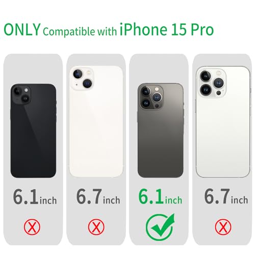JJGoo Compatible with iPhone 15 Pro Case Clear, Soft Clear Fiexible TPU Phone Cases, Shockproof Transparent Bumper Cover Slim Thin Phone Case, Translucent Blue - color: Blue