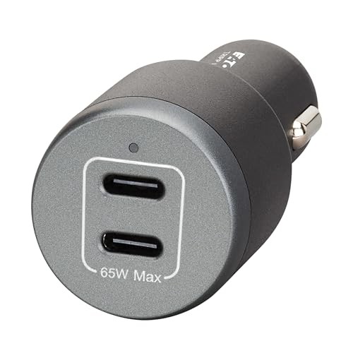 Eaton Tripp Lite Series 65W USB C Car Charger Cigarette Lighter Adapter, 2 USB-C Ports, Power Delivery (PD) 3.1 and PPS Charging, Fasting Charging for iPhone, Galaxy, Pixel & More (U280-C02-65W)