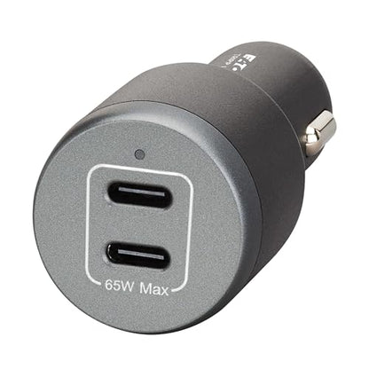 Eaton Tripp Lite Series 65W USB C Car Charger Cigarette Lighter Adapter, 2 USB-C Ports, Power Delivery (PD) 3.1 and PPS Charging, Fasting Charging for iPhone, Galaxy, Pixel & More (U280-C02-65W)