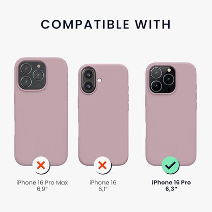kwmobile Case Compatible with Apple iPhone 16 Pro Case - TPU Silicone Phone Cover with Soft Finish - Mauve - color: mauve, size: iPhone 16 Pro