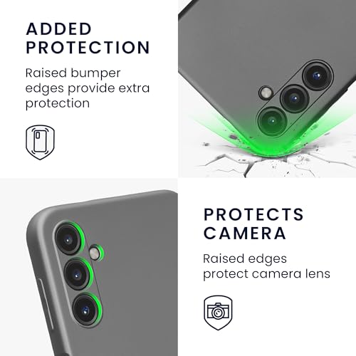 kwmobile Case Compatible with Samsung Galaxy A14 5G Case -Soft TPU Back Phone Cover - with Metallic Look - Metallic Grey - color: Metallic Grey, size: Galaxy A14 5G