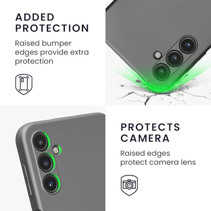 kwmobile Case Compatible with Samsung Galaxy A14 5G Case -Soft TPU Back Phone Cover - with Metallic Look - Metallic Grey - color: Metallic Grey, size: Galaxy A14 5G
