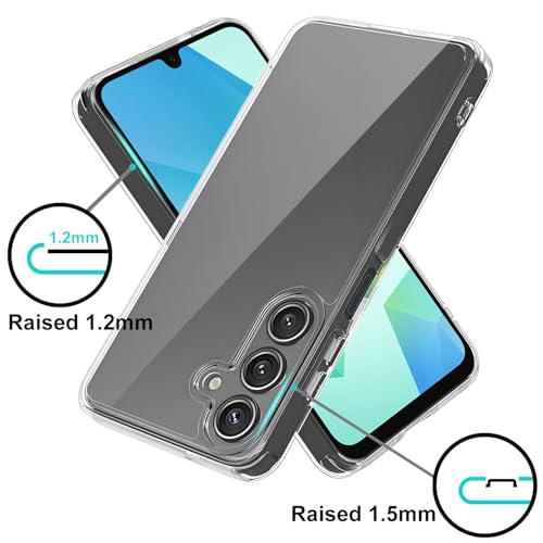TENOC Phone Case for Samsung Galaxy A16 4G/5G, Clear Case Non-Yellowing Protective Bumper Hard Back Cover - color: Clear Anti-Yellowing, size: A16