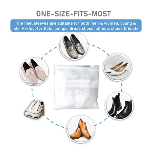 VivoFoot 3 Pair Gel Heel Protector,Heel Pain and Cracked Heels Relief Socks - size: 3 Pairs