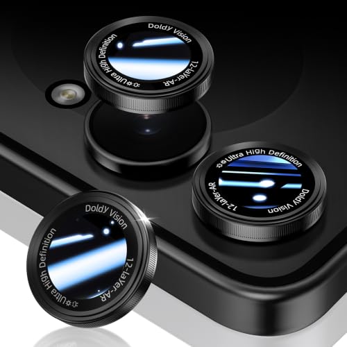 HelloDeere for Samsung Galaxy Z Flip 8 Camera Lens Protector, Military-Grade 9H+ Tempered Glass with AR Optical Tech HD Anti-Glare Anti-Scratch Metal Individual Ring Easy Install Case Friendly, Black - color: Z Flip 8 (Black)