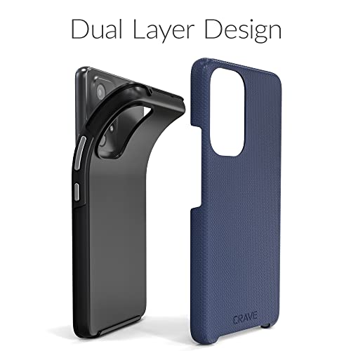 Crave for Samsung Galaxy A53 Case, Shockproof Protection Dual Layer Case for Galaxy A53 5G (6.5 inch) - Navy - color: Navy