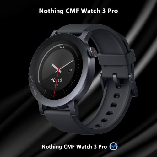 3 Pack Screen Protector for Nothing CMF Watch 3 Pro, 9H Tempered Glass, HD Clear, Bubble-Free, Scratch Resistant, Case Friendly, Easy Install - size: for Nothing CMF Watch 3 Pro