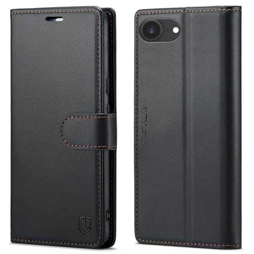 FLIPALM Card Holder Wallet Case for iphone 17e, Black | Card Holder, RFID Blocking, PU Leather Folio Flip, Kickstand, Protective Shockproof Cover - color: Black