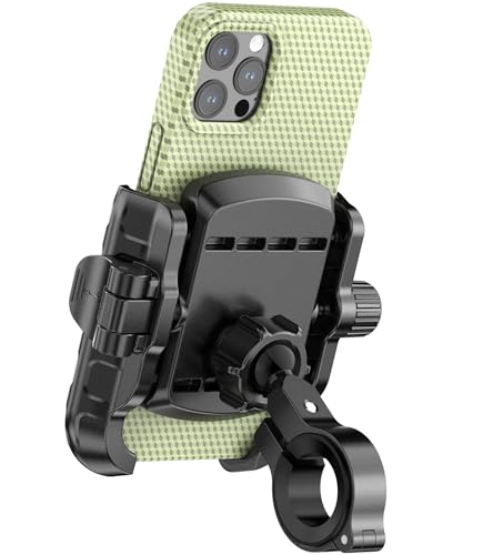LOKTENWO Bike Motorcycle Phone Mount with Aluminum Alloy Mounting Base