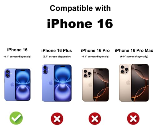 Shamo's Clear TPU Case for iPhone 16 – with Camera Protection, Ultra Slim, Shockproof, Anti-Yellowing, Scratch-Resistant, Wireless Charging Compatible, Enhanced Grip (for iPhone 16) - size: For iPhone 16