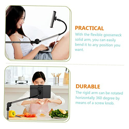 TEHAUX Overhead Phone Mount Cellphone Stand with Flexible Gooseneck Arm
