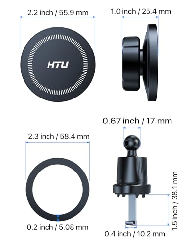 [True Military-Grade] 2026 New Upgraded Magnetic Car Mount Vent for MagSafe - color: Black