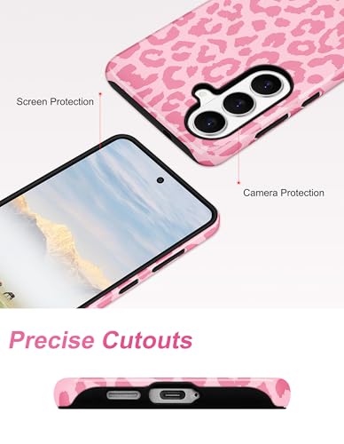 Magnetic Cheetah Phone Case for Samsung Galaxy A16 5G, Pink | Compatible with MagSafe, Cute Leopard Print Design, TPU and PC Shockproof Protective Phone Cover for Women Girls - color: Pink Cheetah