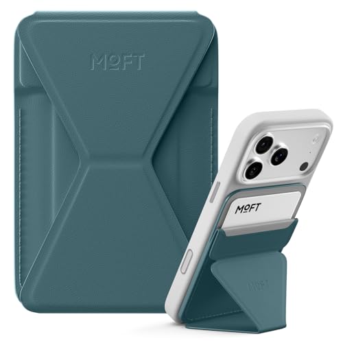 MOFT Magnetic Wallet Stand Compatible with iPhone 17/16/15/14/13/12 Series, Angle Adjustment & Magsafe Compatible MOVAS Phone Stand,Jungle - color: Jungle, size: Standard