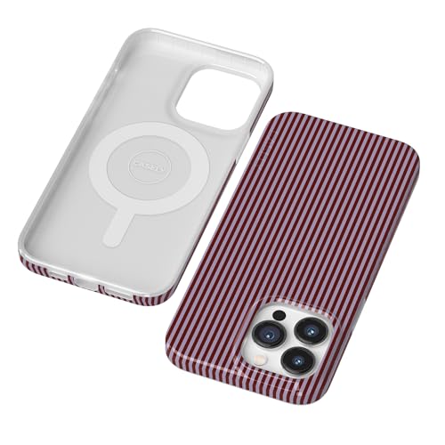 Casely iPhone 14 Pro Case | Stripes and the City | Tiny Pinstripe | Compatible with MagSafe | Classic Ultra Slim Design - color: Stripes and the City | Tiny Pinstripe, size: Iphone 14 Pro