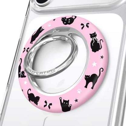 VELVET CAVIAR Compatible with MagSafe Phone Grip - color: Lucky Kittens Glitter