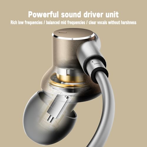 Dynamic Balanced Deep Bass Wired Headphones -Call Noise cancelling Earbuds