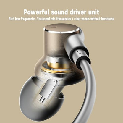 Dynamic Balanced Deep Bass Wired Headphones -Call Noise cancelling Earbuds