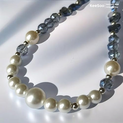 Elegance of the Sea: Pearl & Crystal Original Design Phone Charm with 2 Tether Tabs – Stylish, Durable, and Hands-Free Phone Chain – Compatible with iPhone, Samsung, Pixel & More - color: 06 Elegance of the Sea: Pearl & Crystal