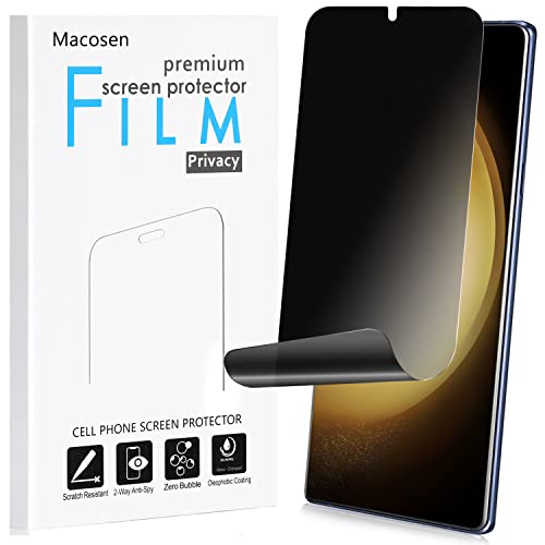 Galaxy S23 Privacy Screen Protector Support Fingerprint Unlock Case Friendly Flexible TPU Film, Anti Spy Full Adhesive Bubble Free Soft Film [Not Glass] for Samsung Galaxy S23 6.1 INCH