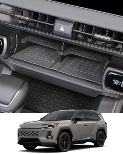 RAV 4 2026 XSE Tray 2-in-1 2026 Rav4 Wireless Charging Tray Compatible with 6th Gen 2026 Toyota RAV4 Compartment Charging Insert Divider 2026 RAV4 Wireless Charging Mat Silicone RAV 4 2026 Accessories - size: 2) RAV4 2026 Charging Insert Divider (2-in-1)