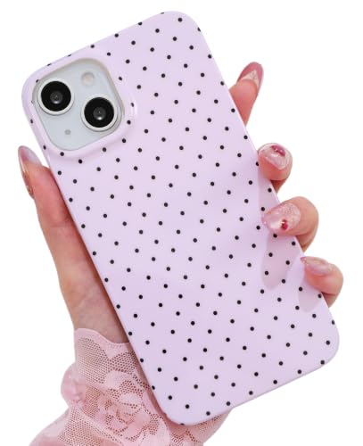 Polka dots case for iPhone 13/14 Pink | Polka dots，Full Protection Soft TPU，will not peel, fade or rub off ，Kawaii Cute Phone Case for Women Girls - color: Imd Polka Dots Pink