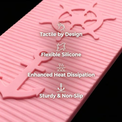 Silicone Foldable Phone Stand for Desk, Adjustable Bendable Cell Phone Holder with Aluminum, Anti Slip Rollable Multi Angle Desktop Stand for Tablet Laptop, Portable Accessories for Office Travel Home
