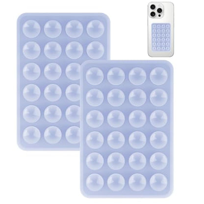 Yojaro 2 Pack Silicone Suction Phone Case Mount, Silicon Adhesive Smartphones Stand Sticky, Non Slip Suction Cup, Hands-Free Phone Accessories Holder for Selfies and Videos Lavender - color: Lavender