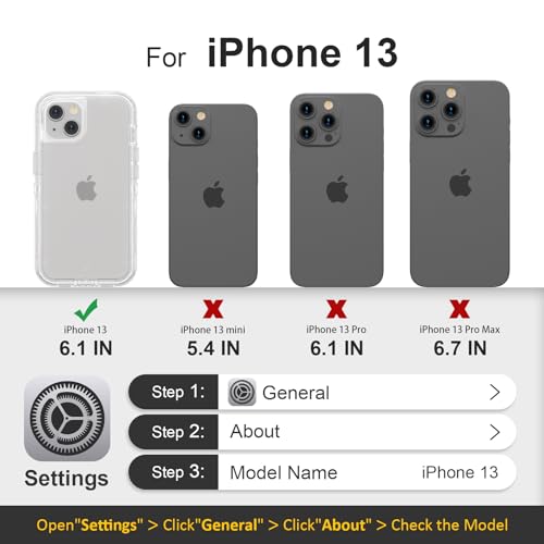 Follaroma for iPhone 13 Case, Shockproof Protection,Crystal Clear | Heavy Duty Shockproof Protection Phone Cases, Anti-Drop, Dual Layer Transparent Rugged Protective Cover, 6.1 inch - color: Clear, size: iPhone 13 6.1’