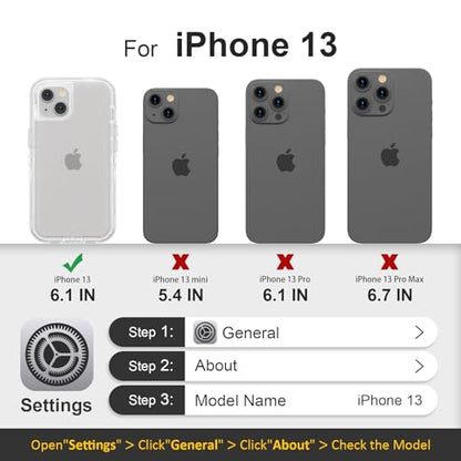 Follaroma for iPhone 13 Case, Shockproof Protection,Crystal Clear | Heavy Duty Shockproof Protection Phone Cases, Anti-Drop, Dual Layer Transparent Rugged Protective Cover, 6.1 inch - color: Clear, size: iPhone 13 6.1’