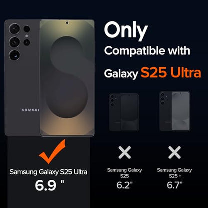 ivoler 3-in-1 Case for Samsung Galaxy S25 Ultra 5G 6.9” with 2 Pack Tempered Glass Screen Protector[Full Coverage], [Military Grade Protection] Slim Phone Bumper Cover Clear [Non-Yellowing]