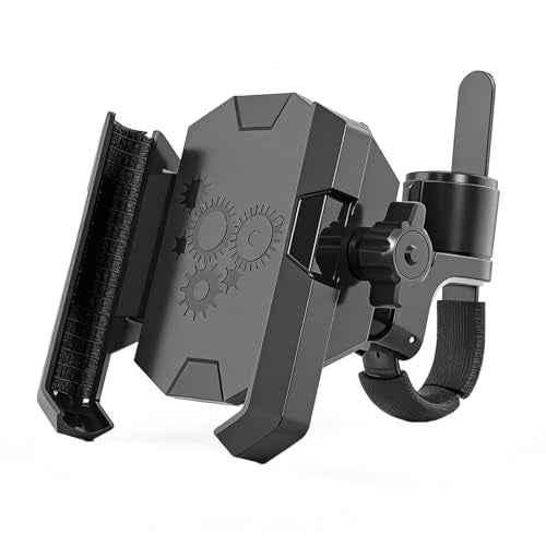 Temvue Stroller Phone Holder,Universal Bike Phone Mount, 360° Rotatable Handlebar Phone Holder with Strong Strap, One-Hand Operation, Motorcycle, Stroller, Treadmill, Fits 4.7–7 inch Phones.