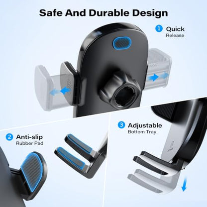 APPS2Car Wireless Charging Phone Stand for Desk - color: Black - Wireless Charging Stand